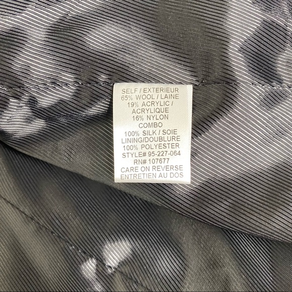 Alice + Olivia Asymmetrical Boucle Wool Silk Jacket Blazer Black Size Small - Picture 8 of 8